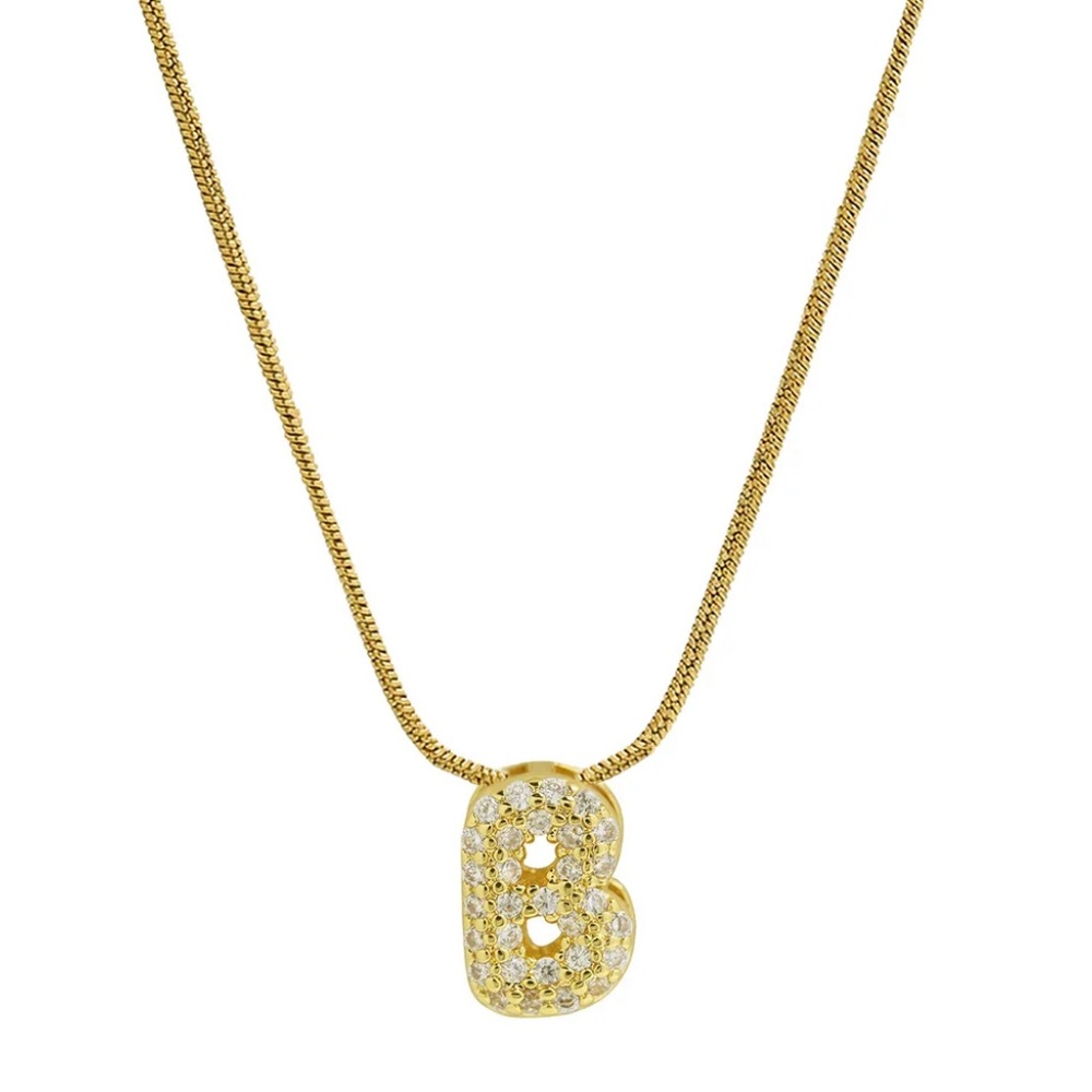 Gold Initial Pendant Necklace